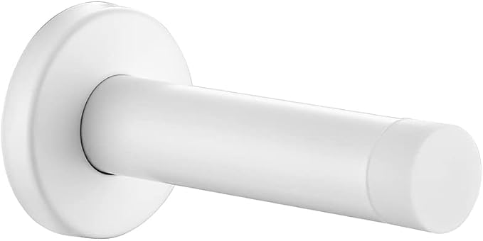 JQK Door Stopper White, 304 Stainless Steel Thicken 1mm Sound Dampening Door by Homeimprovement