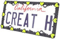 Creathome 3D Daisy Heart License Plate Frame from Pure Zinc Alloy Metal Perfect by creathome