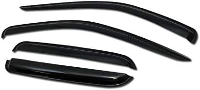 Window Deflector Sun/Wind Guards Smoke Window Visors 4P Set Compatible by HS+Power