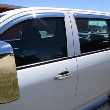 Chrome Side Window Visors Wind Vent Deflector - Image 6