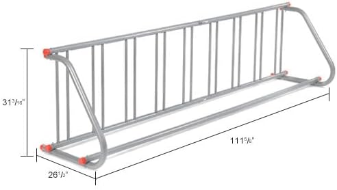 Global Industrial 111" L Single-Sided Grid Bike Rack, 9-Bike Capacity, Powder - Image 7