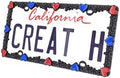 Creathome 3D Daisy Heart License Plate Frame from Pure Zinc Alloy Metal Perfect by creathome