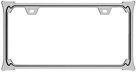Creathome 3D Chrome License Plate Frames, Pure Zinc Alloy Metal by creathome
