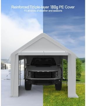 13x20 Ft. Metal Carport Garage - Image 3