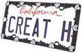 Creathome 3D Daisy Heart License Plate Frame from Pure Zinc Alloy Metal Perfect by creathome