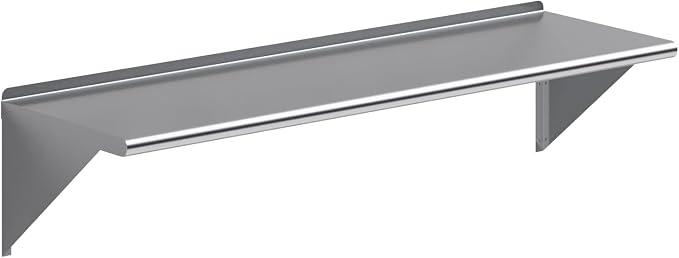 AmGood 60" Long X 18" Deep Stainless Steel Wall Shelf | NSF | Appliance & by AmGood