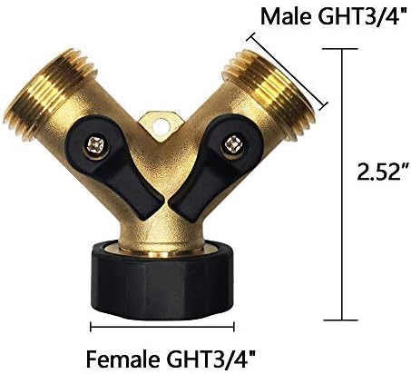 HQMPC 2-Way Garden Hose Splitter - Image 2