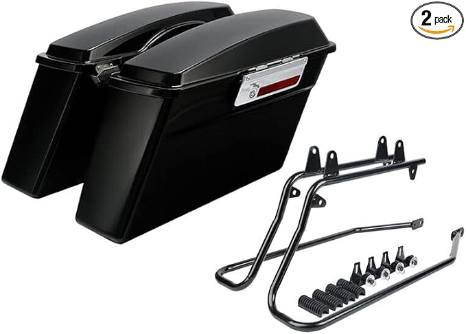 XFMT Hard Saddlebags Saddle Bag Turnk W/Black Conversion Brackets by XFMT