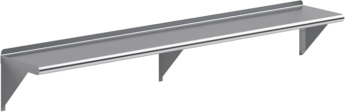 AmGood 72" Long X 12" Deep Stainless Steel Wall Shelf | NSF Certified | by AmGood