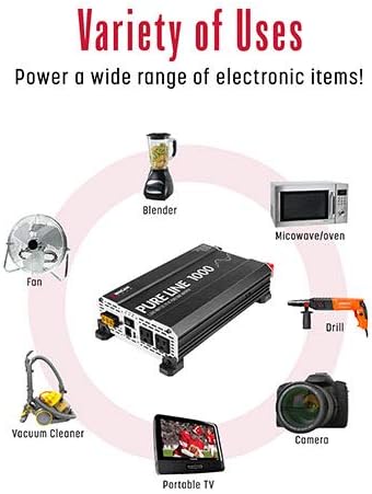Wagan EL3804 Pure Line Inverter 1000 Watt DC 12V to 110V AC Car Pure Sine Wave - Image 7