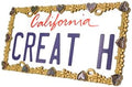 Creathome 3D Shining Daisy Heart License Plate Frame from Pure Zinc Alloy Metal by creathome