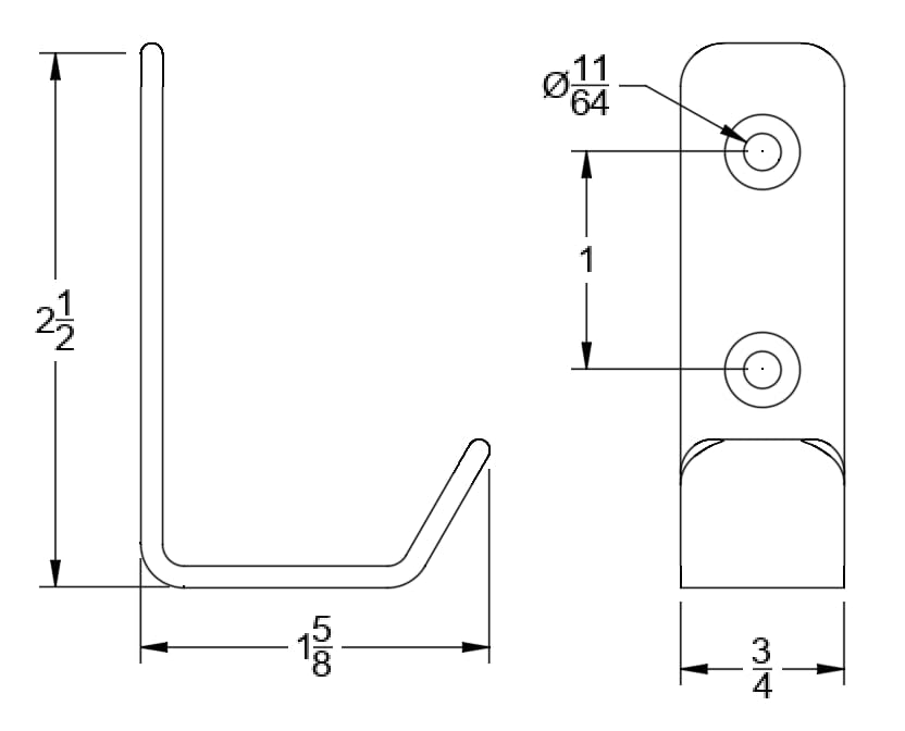 Wall Hooks Single Hook 4-Pack - Image 6