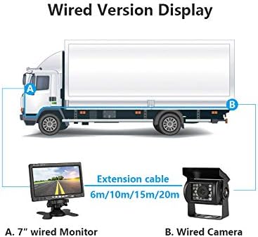 Backup Camera Kit 7 inch 4-Spilt Monitor Rear View Cameras - Image 9
