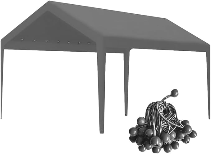 Rutile 12 x 20 FT Carport Replacement Cover, Heavy Duty Car Tarp Canopy Tent - Image 2