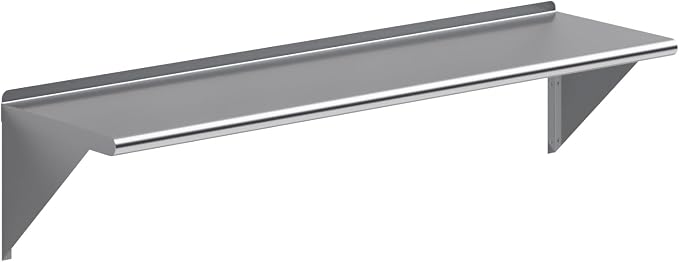 AmGood 16 in. x 60 in. Stainless Steel Wal Mount Shelf. Commercial/Home. Kitchen by AmGood
