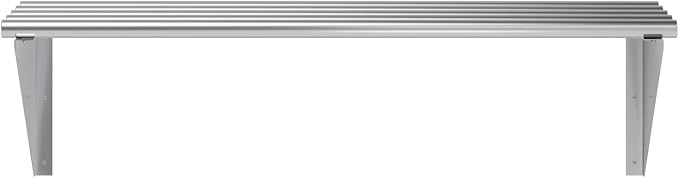 AmGood 14 in. x 36 in. NSF Stainless Steel Tubular Wall Shelf | Heavy-Duty - Image 4