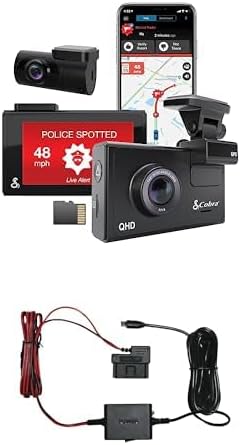 Cobra SC 200D Smart Dash Cam + Rear Cam and 2.5A OBDII Port to Micro-USB by CobraElectronics
