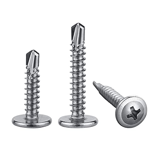 Wensilon（300pcs）#8×3/4”for Sheet Metal Self-Tapping Screws 410 Stainless Steel - Image 5