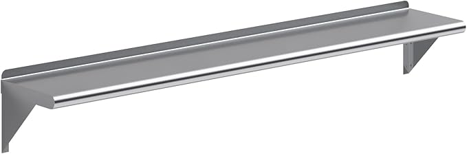 AmGood 60" Long X 10" Deep Stainless Steel Wall Shelf | NSF Certified | by AmGood