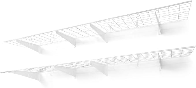 CAPHAUS Garage Wall Shelving, 96 in. W x 18 in. D Wall Mounted Garage Shelves by CAPHAUS