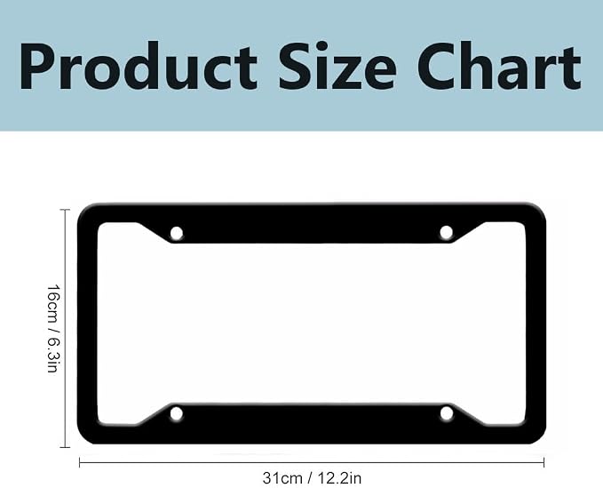 Personalized License Plate Frames Custom License Plate Holder 4 Holes Text - Image 3