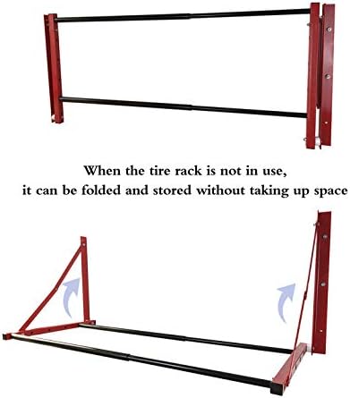 ROBLOCK Folding Tire Wheel Rack Wall Mount Multi-Tire Spare Carriers Garage x - Image 3