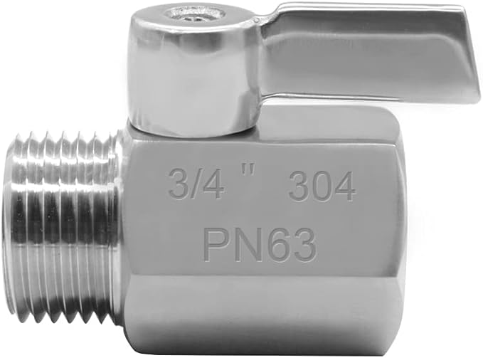 beduan 3/4" Shut Off Valve GHT Thread Stainless Steel Garden Hose Heavy Duty - Image 2
