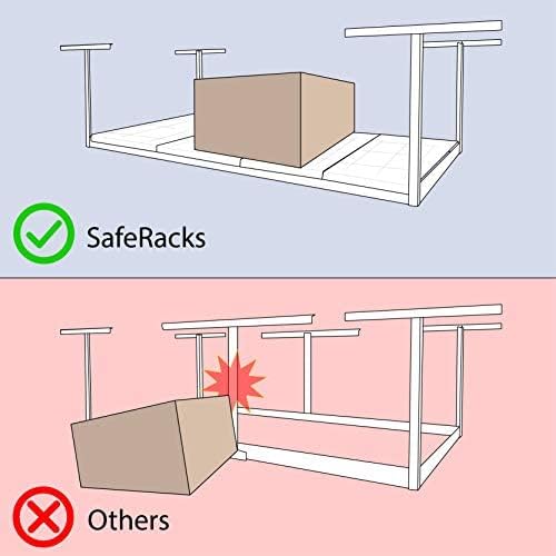 MonsterRax Overhead Garage Storage Racks 4x6 Ceiling Mounted Shelving, - Image 4