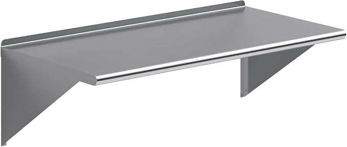 AmGood 48" Long X 24" Deep Stainless Steel Wall Shelf | NSF Certified | by AmGood