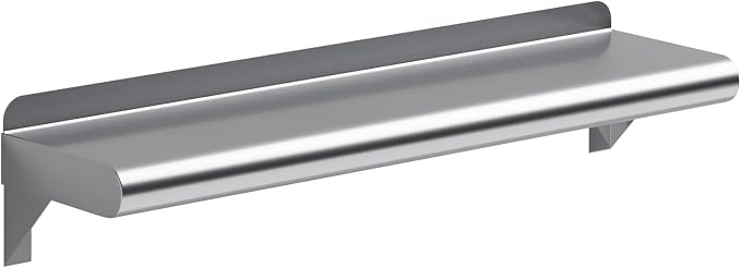AmGood 24" Long X 6" Deep Stainless Steel Wall Shelf | NSF Certified | by AmGood