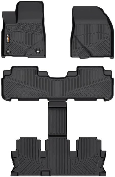Binmotor-TPE Floor Mats for Toyota Highlander 2014-2019 7 & 8 Seats, All by VisittheBinmotor