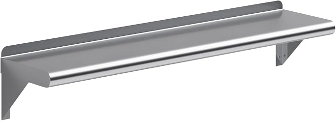 AmGood 8" X 36" Stainless Steel Wall Shelf | Metal Shelving | Garage, Utility by AmGood