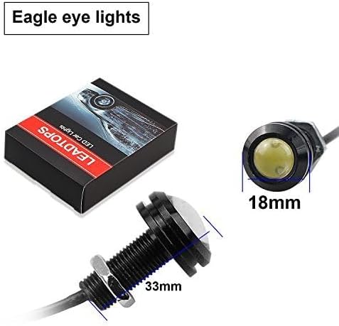 LEADTOPS 10Pcs 18mm 12V Eagle Eye LED Car Fog DRL Daytime Running Light Backup - Image 4