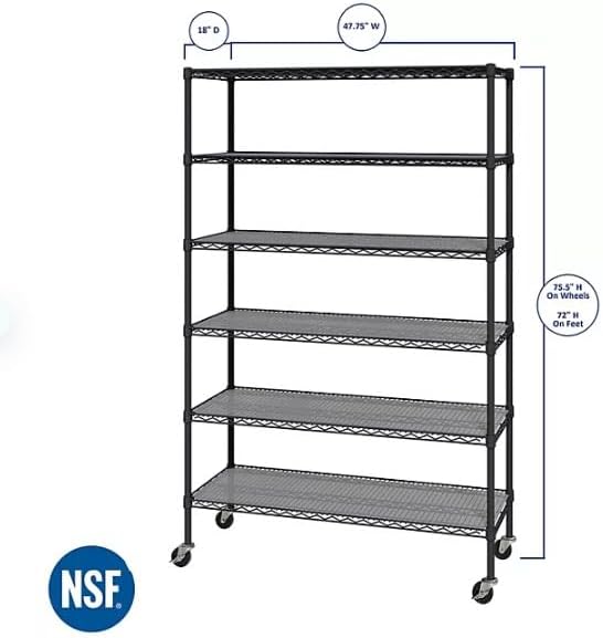 Generic Organize in Style with The Members Mark 6-Tier NSF Heavy Duty Wire - Image 3