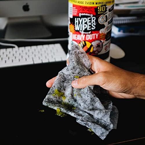 Hyper Wipes, 2 Pack Heavy Duty Hand & Tool Cleaning Wipes, Degreasing, All - Image 4