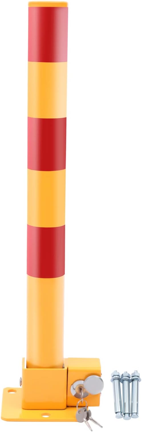 Parking Post and Base With Lock, Parking Barrier Post Parking Blocker Driveway - Image 5