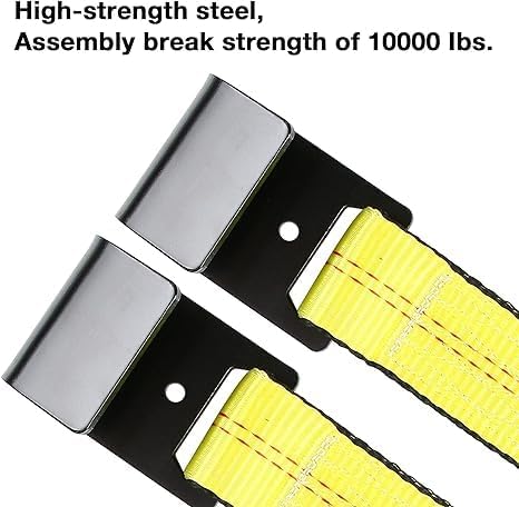 Tow Dolly Basket Straps with Flat Hook-2 Pack, Car Wheel Strap Tire Bonnet Net - Image 4