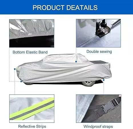 KouKou Truck Cover Waterproof All Weather, 6 Layers Full Pickup Cover, - Image 5