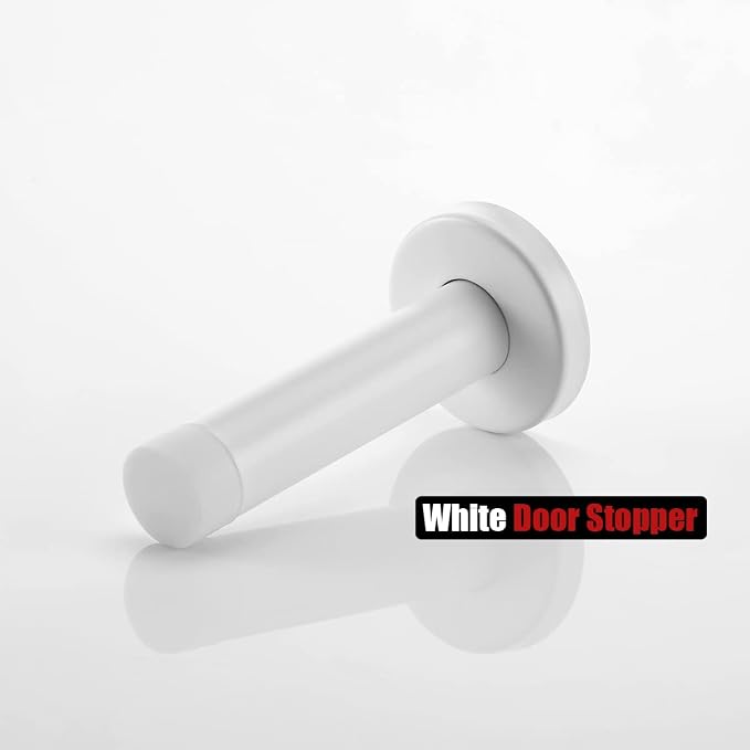 JQK Door Stopper White, 304 Stainless Steel Thicken 1mm Sound Dampening Door - Image 8