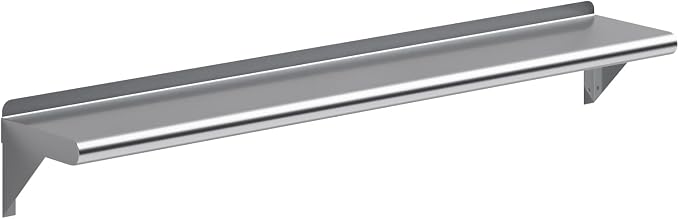 AmGood 48" Long X 8" Deep Stainless Steel Wall Shelf | NSF Certified | by AmGood