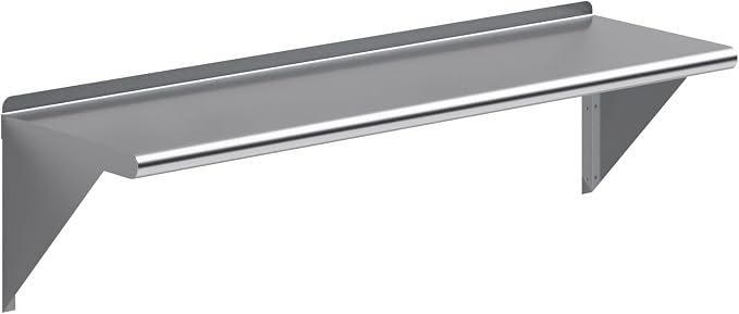 AmGood 48" Long X 14" Deep Stainless Steel Wall Shelf | NSF Certified | by AmGood