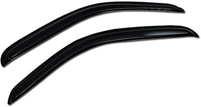 Dark Smoke Tint Window Visors Front Rear Deflector Sun/Rain/Wind Guards Shade by HS+Power