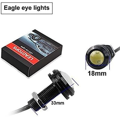LEADTOPS 10Pcs 18mm 12V Red Eagle Eye LED Car Fog DRL Daytime Running Light - Image 3