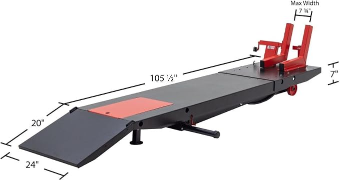 Black Widow BW-PROLIFT-HD Pneumatic ProLift Motorcycle Scissor Lift Table - Image 3