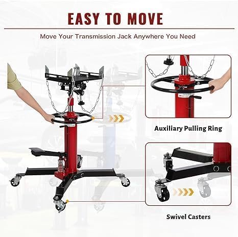 Transmission Jack with Wheels-Hydraulic Transmission Jack with Foot Pedal - Image 3