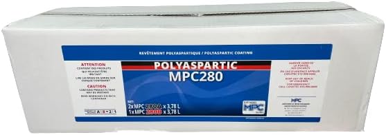 MPC-280 Polyaspartic Floor Coating Kit – 3 Gallon Clear High Gloss Polyurea by Master+Protective+Coatings