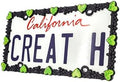 Creathome 3D Shining Daisy Heart License Plate Frame from Pure Zinc Alloy Metal by creathome
