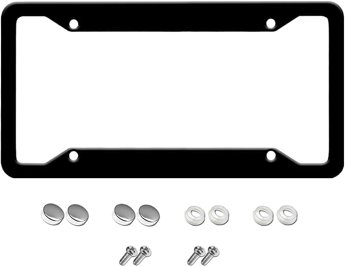Personalized License Plate Frames Custom License Plate Holder 4 Holes Text - Image 2