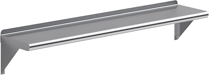 AmGood 48" Long X 10" Deep Stainless Steel Wall Shelf | NSF Certified | by AmGood
