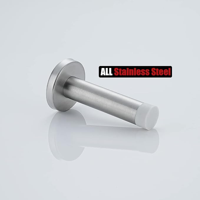 JQK Door Stopper, 304 Stainless Steel Thicken 1mm Sound Dampening Door Stop - Image 7
